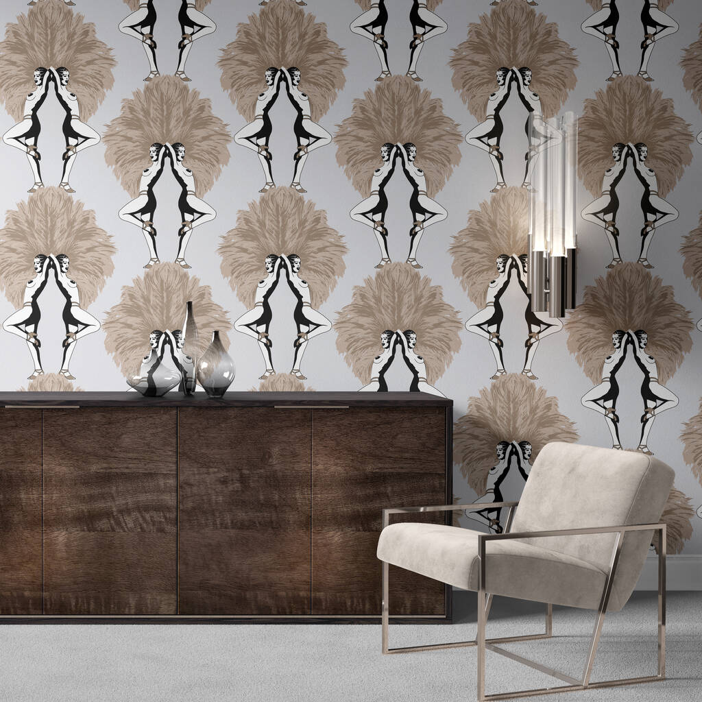 Showgirls Taupe Wallpaper, 1 of 4