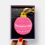 Personalised Pink Bauble Letterbox Cookie, thumbnail 1 of 11