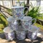 Set Of Six China Palace Mugs In Forget Me Knot Chintz Design, thumbnail 3 of 8