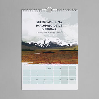 'Gaelic' 2026 Scottish Calendar, 3 of 9