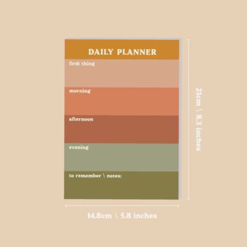 A5 Muted Block Daily Planner Pad, 2 of 4