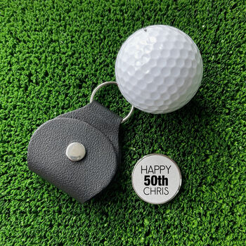 Personalised Happy 50th Birthday Golf Ball Marker, 2 of 4
