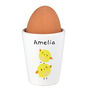 Personalised Name Easter Chicks Ceramic Egg Cup, thumbnail 2 of 3