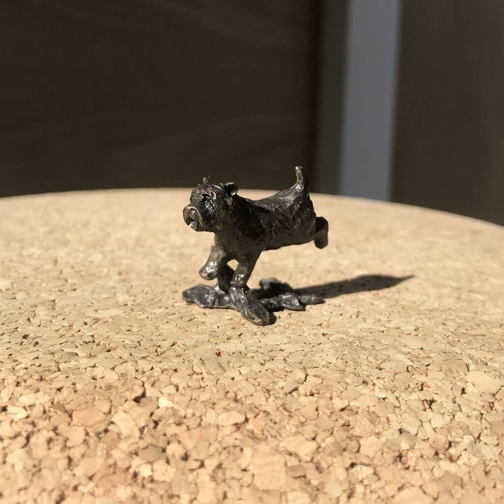 Image of Miniature Solid Bronze Westie Sculpture