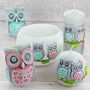 Owl Figure, Owls Couple Ball, Pillar, Tea Light Candles, thumbnail 1 of 10