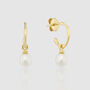 Hampton Pearl And Gold Vermeil Interchangeable Hoop Earrings, thumbnail 2 of 3