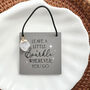 Leave A Little Sparkle Mini Hanging Sign Clear Quartz, thumbnail 2 of 3