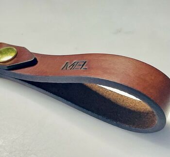 Personalised Leather Keyring, Spanish Brown, 11 of 11