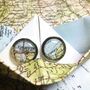 Coastal Location Map Cufflinks In Paper Boat, thumbnail 1 of 12