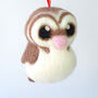 Felted Owl Christmas Decoration Barn Owl, thumbnail 2 of 10