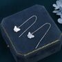 Mother Of Pearl Butterfly Ear Threaders, thumbnail 3 of 10