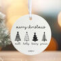 Personalised Black And White Family Christmas Tree Bauble, thumbnail 5 of 5