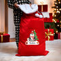 Personalised Penguin Pom Pom Christmas Sack, thumbnail 1 of 4