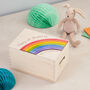New Baby Muted Rainbow Keepsake Storage Box, thumbnail 4 of 5