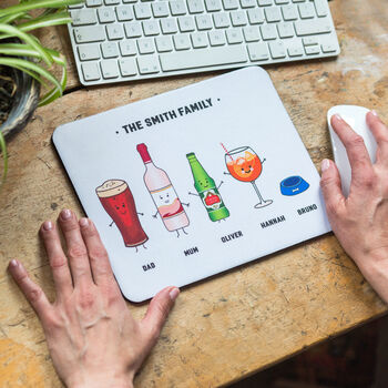 Personalised Family Drinks Mouse Mat, 3 of 12