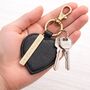 Faux Leather Personalised Heart Keyring, thumbnail 1 of 10
