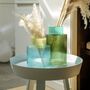 Glass Vase Groove Design Large In Two Tone Colourway, thumbnail 1 of 7