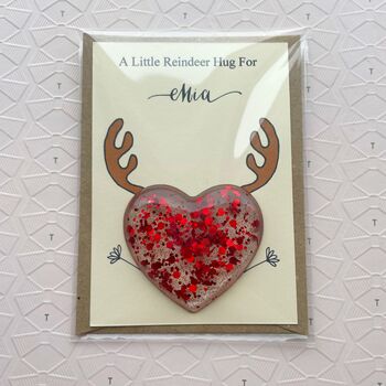 Personalised Reindeer Hug Card, 2 of 2