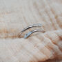 Adjustable Personalised Initals Hug Ring Silver Or Gold, thumbnail 5 of 8