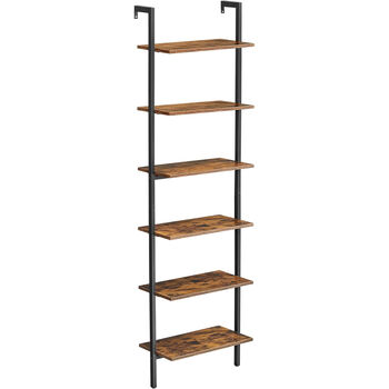 Six Tier Ladder Shelf Bookshelf Wall Shelf Industrial, 8 of 8