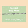 Special Step Mum Heart Beaded Stretch Bracelet, thumbnail 1 of 5