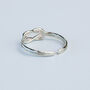 Sterling Silver Knot Adjustable Ring, thumbnail 3 of 5