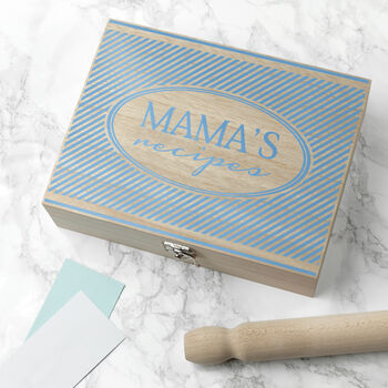 Personalised Patterned Recipe Box, 2 of 12