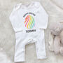 Multicoloured Personalised Easter Egg Babygrow, thumbnail 2 of 3