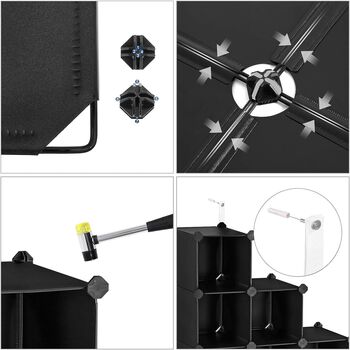 Spacious Interlocking Shoe Rack Storage Organiser Shelves, 8 of 12