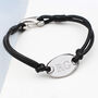 Men's Personalised Initials Leather Identity Bracelet, thumbnail 2 of 5