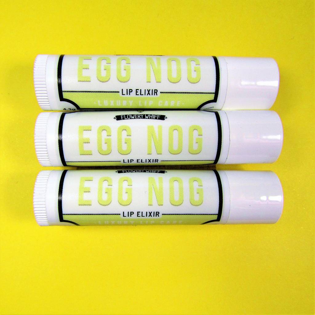 egg nog cocktail lip balm by flowery whiff