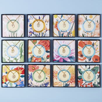 Mother Of Pearl Birth Flower Necklace, 9 of 10
