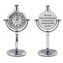 Personalised 3rd Anniversary Silver Colour Desk Clock, thumbnail 1 of 11