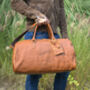 Leather Holdall Weekend Bag, thumbnail 1 of 12