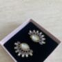 Purple Kundan Statement Lightweight Earrings, thumbnail 2 of 5