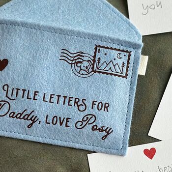 Personalised Little Letters For Daddy Reusable Envelope And Cards, 8 of 10