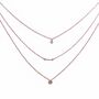 Three Line Necklace Rose Or Gold Plated 925 Silver, thumbnail 4 of 7