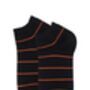 Thin Stripe Black And Teal Men's Trainer Socks Bundle, thumbnail 4 of 5
