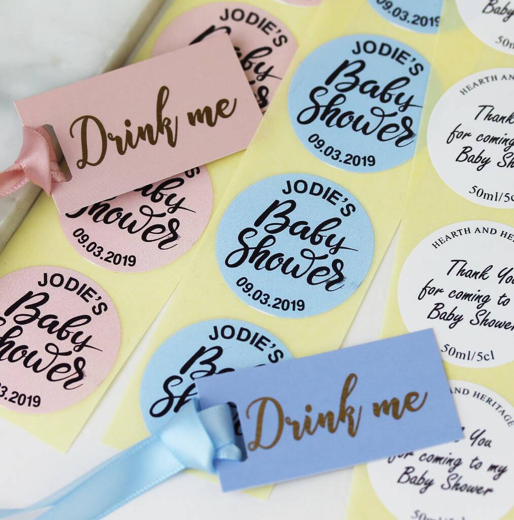 Personalised Baby Shower Label Pack For Diy Favours, 1 of 5