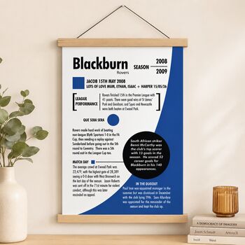 Personalised 18th Birthday Gift Birth Year Print For Football Fans, 3 of 12
