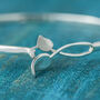 Sterling Silver Personalised Nature Bangle Bracelet, thumbnail 4 of 8