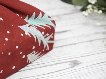 Set Of Three Reusable Fabric Christmas Gift Wraps, 3 of 10