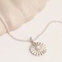Sterling Silver Mother Of Pearl Sun Disc Necklace, thumbnail 3 of 6