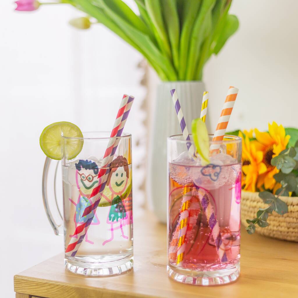 Personalised Glasses With Childs Drawing, 1 of 9
