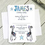 Personalised Childrens Monkey Boy Party Invitations, thumbnail 1 of 5