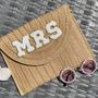 Personalised Mrs Straw Pom Pom Clutch Cross Body Bag, thumbnail 2 of 3