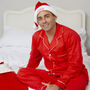 Men's Personalised Red Christmas Cotton Pyjamas, thumbnail 2 of 7