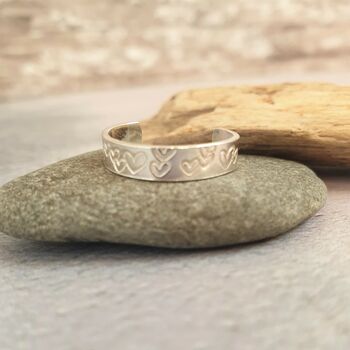 Wide Sterling Silver Toe Ring, 3 of 10