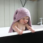 Personalised Hooded Baby Bath Towel Bunny Rabbit, thumbnail 10 of 11