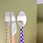 Oversized Checkerboard Cutlery Mirror Set, thumbnail 6 of 6